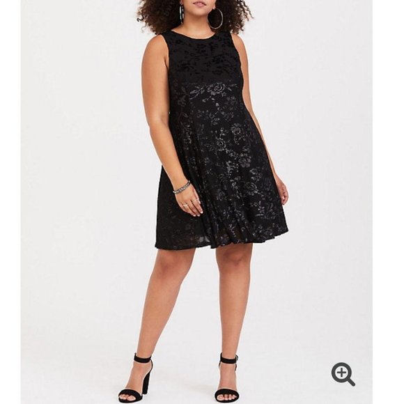 velvet trapeze dress